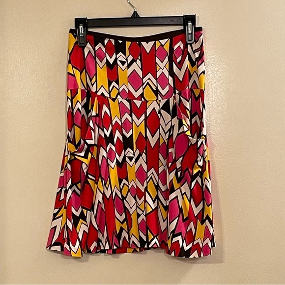 DIANE VON FURSTENBERG NWOT Fez Silk Skirt in Zambeze Graphic Multi - Picture 4 of 9